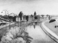 1930 Huize Katwijk en Koninginnegracht geschilderd door A.B. Neujean